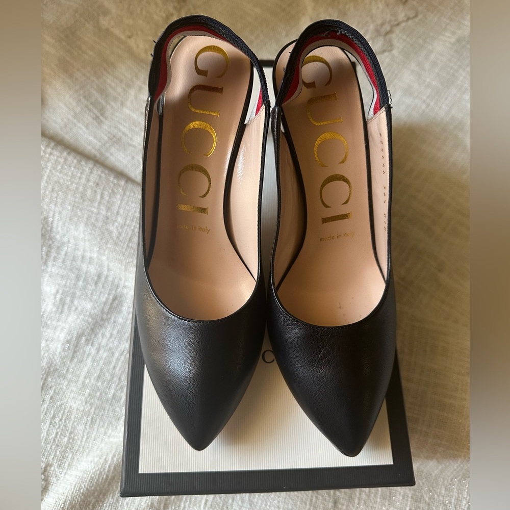 Gucci sling back pump